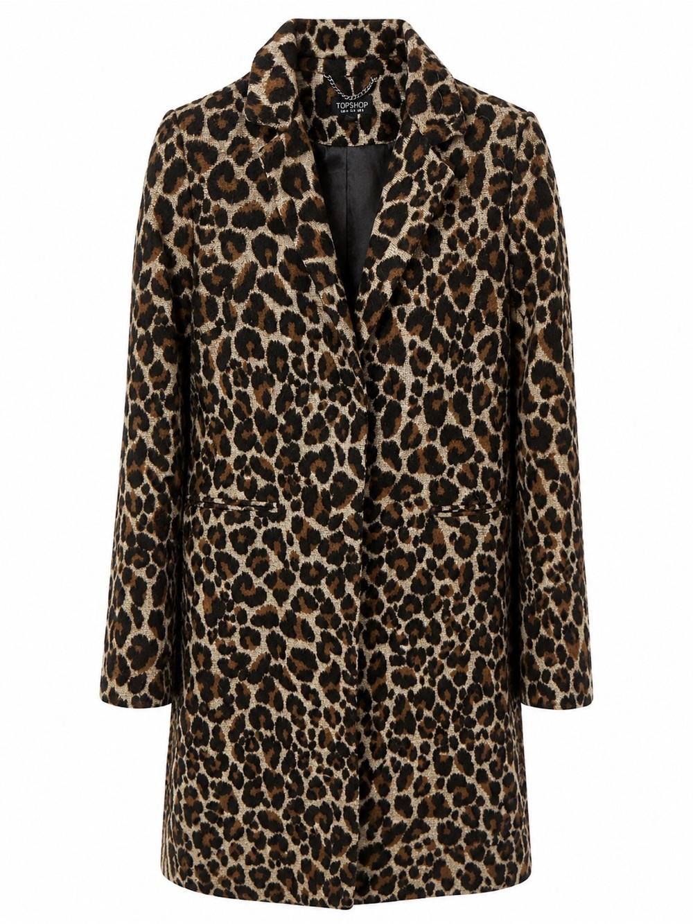 Topshop Leopard Print Coat in Brown and Black, perfect stylish coat!